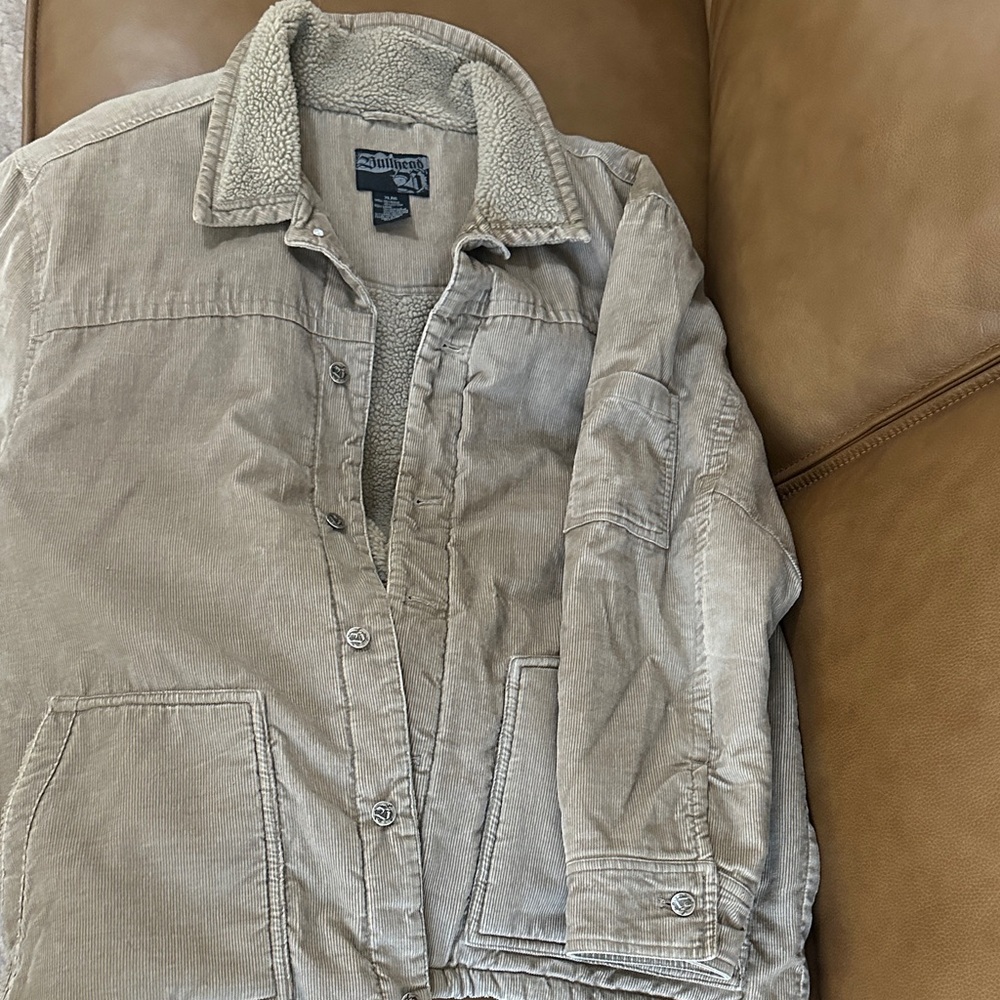 Bullhead Tan Sherpa-Lined Utility Jacket